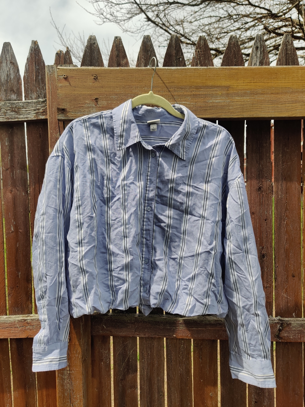 a new day Blue Striped Button-Down Shirt